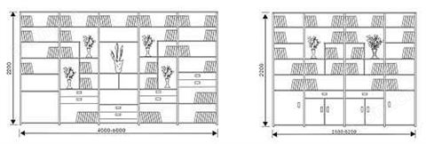惠丰木业-书柜平面图