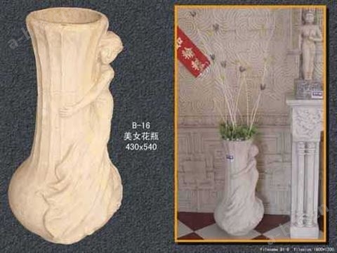 自然陶艺术砂岩石 花瓶.花盆-H009