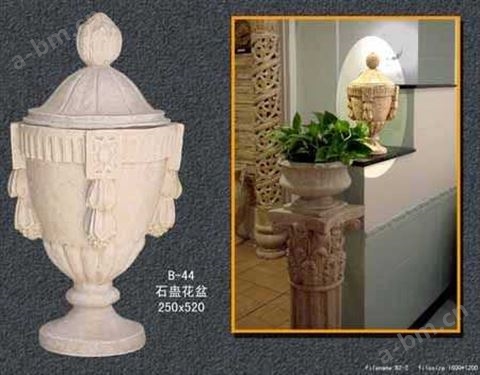 自然陶艺术砂岩石 花瓶.花盆-H018